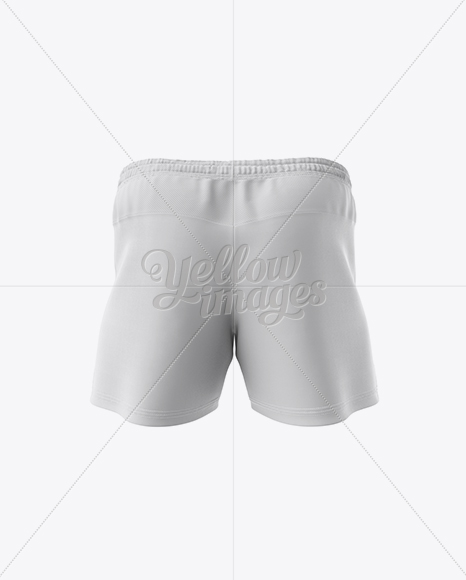 Download Men's Rugby Shorts HQ Mockup - Back View in Apparel ...