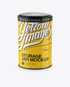 Download Glossy Storage Jar Mockup - Front View (High-Angle Shot ... Yellowimages Mockups