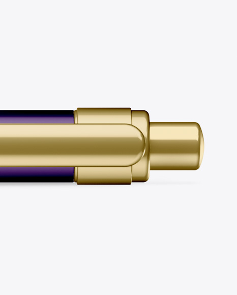 Metallic Click Pen Mockup   Top View PSD #1