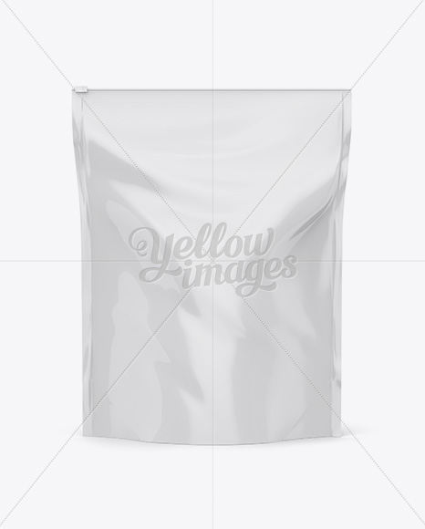 5lb Glossy Stand-Up Pouch Mockup - Front & Back Views on Yellow Images