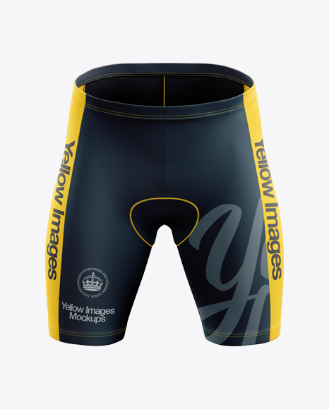 Download Men S Cycling Shorts Mockup Front View In Apparel Mockups On Yellow Images Object Mockups PSD Mockup Templates