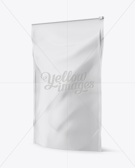 5lb Matte Stand Up Pouch Mockup Halfside View In Pouch Mockups On Yellow Images Object Mockups