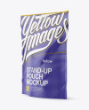 5lb Matte Stand-Up Pouch Mockup - Halfside View - Free Download Images