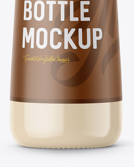 300ml Glossy Ceramic Bottle Mockup - Free Download Images High Quality