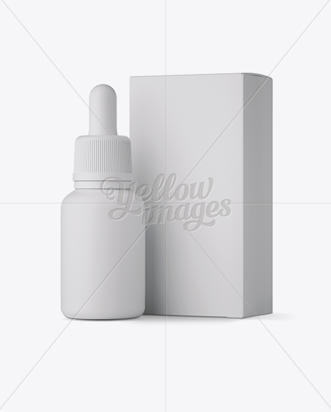 Matte Nasal Drops Bottle Paper Box Mockup In Bottle Mockups On Yellow Images Object Mockups