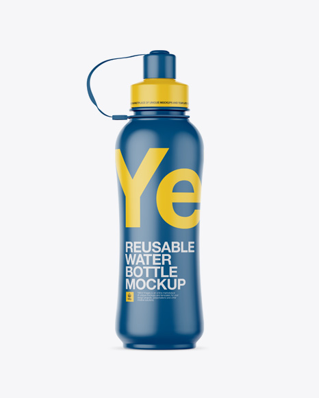 Download Matte Sport Bottle Mockup Front View In Bottle Mockups On Yellow Images Object Mockups PSD Mockup Templates