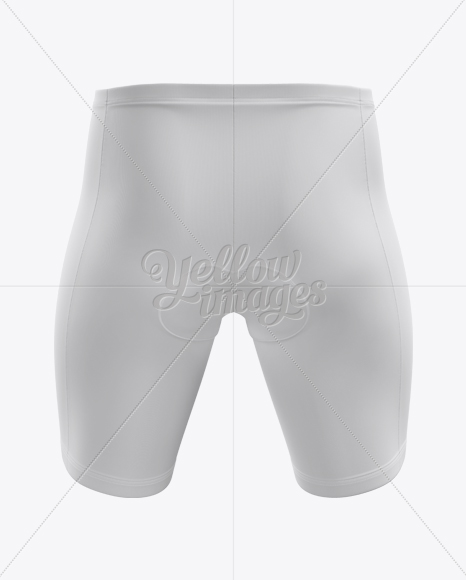 Download Men's Cycling Shorts mockup (Back View) in Apparel Mockups on Yellow Images Object Mockups