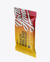 Small Matte Snack Bar Mockup - Halfside View on Yellow Images Object