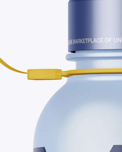 Frosted Sport Bottle Mockup   Front View PSD #2
