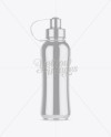 Metallic Sport Bottle Mockup - Front View in Bottle Mockups on Yellow Images Object Mockups