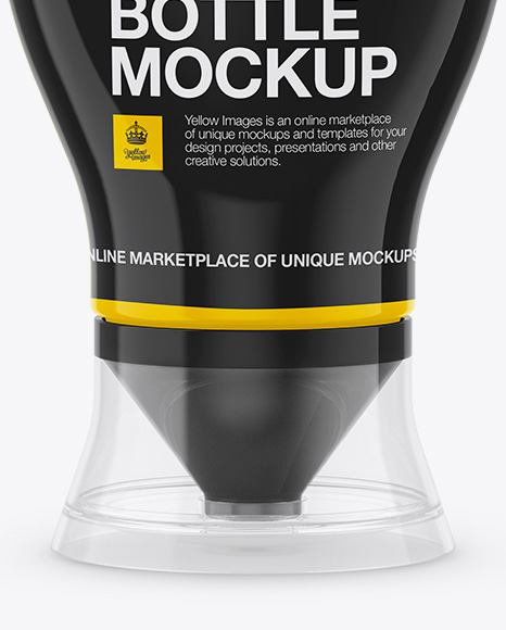 Download Glossy Plastic Bottle Mockup Front View In Bottle Mockups On Yellow Images Object Mockups PSD Mockup Templates