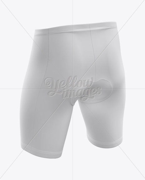 Men S Cycling Shorts Mockup Front View In Apparel Mockups On Yellow Images Object Mockups