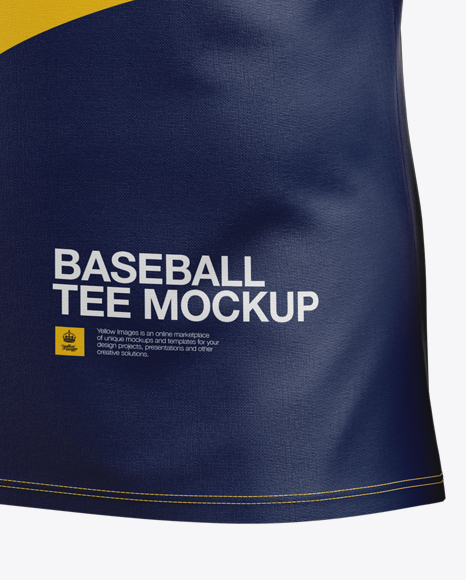 Download Men S Baseball T Shirt With Long Sleeves Mockup Halfside View In Apparel Mockups On Yellow Images Object Mockups