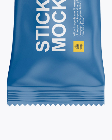 Matte Stick Sachet Mockup   Front View PSD #1