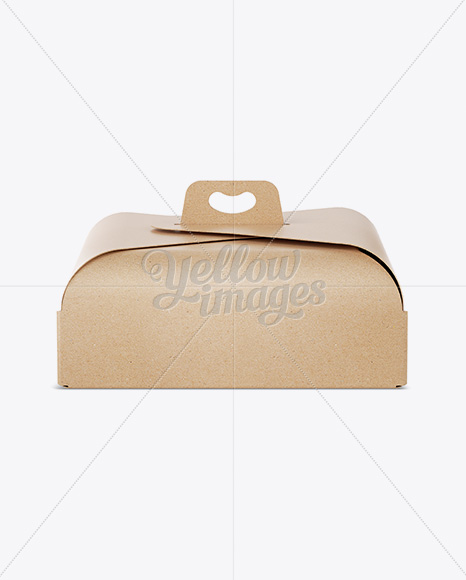 Download Carton Cake Box Mockup Front View In Box Mockups On Yellow Images Object Mockups Yellowimages Mockups