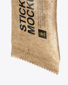 Download Kraft Stick Sachet Mockup - Halfside View in Sachet Mockups on Yellow Images Object Mockups