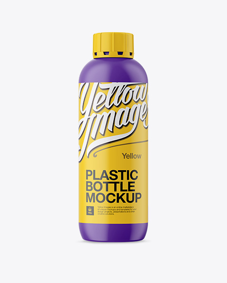 Matte Plastic Bottle Mockup