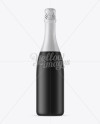 Download Black Matte Champagne Bottle Mockup in Bottle Mockups on Yellow Images Object Mockups