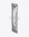 Matte Metallic Stick Sachet Mockup - Halfside View - Free Download