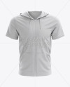 Download Short Sleeve Zip Hoodie Mockup - Front View in Apparel ...