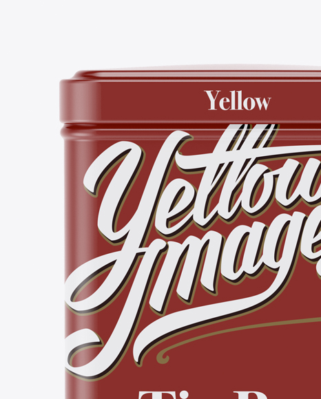 Matte Tin Box Mockup   Front View PSD #2