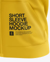 Download Short Sleeve Zip Hoodie Mockup - Halfside View in Apparel ...