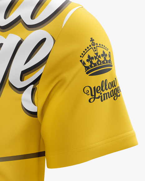 Short Sleeve Zip Hoodie Mockup Halfside View In Apparel Mockups On Yellow Images Object Mockups