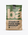 Download Kraft Stand-up Bag Mockup - Front View in Bag & Sack ...