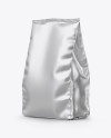 Matte Metallic Stand-up Bag Mockup - Half Side View in Bag & Sack Mockups on Yellow Images ...