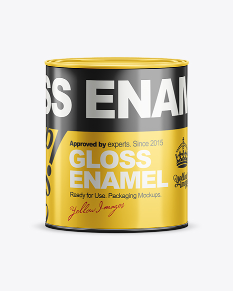 Download 1l Paint Can Mockup In Can Mockups On Yellow Images Object Mockups