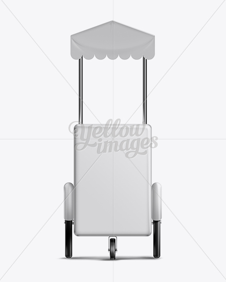 Download Ice Cream Cart With Umbrella Mockup In Object Mockups On Yellow Images Object Mockups