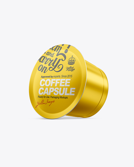 Download Coffee Capsule Mockup in Packaging Mockups on Yellow Images Object Mockups