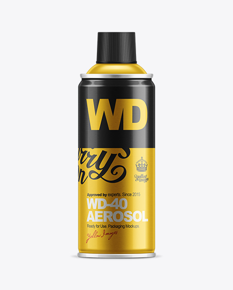 400ml Aerosol Bottle Mockup In Bottle Mockups On Yellow Images Object Mockups