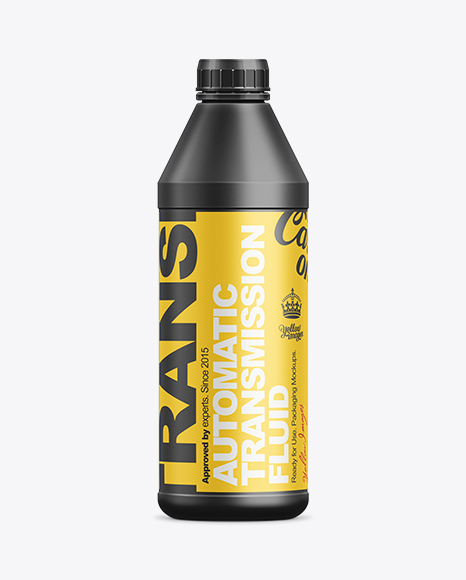 1l Transmission Fluid Bottle Mockup In Bottle Mockups On Yellow Images Object Mockups