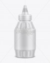 9oz Mustard Bottle w/ Spout Cap Mockup on Yellow Images Object Mockups