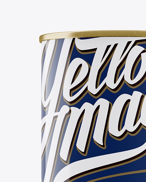 Glossy Tin Can Mockup PSD #2