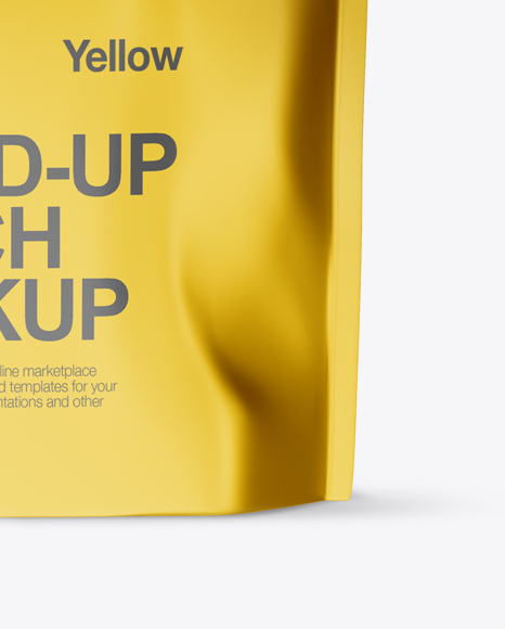 Metallic Stand Up Pouch with Zipper Mockup PSD #1
