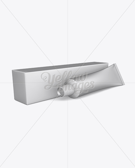 Download Metallic Cream Tube Box Mockup Half Side View In Tube Mockups On Yellow Images Object Mockups Yellowimages Mockups