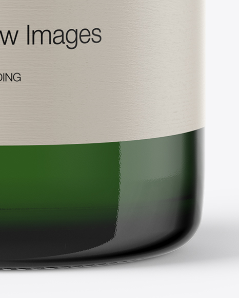 Green Glass Bottle w  Metal Cap Mockup PSD #2