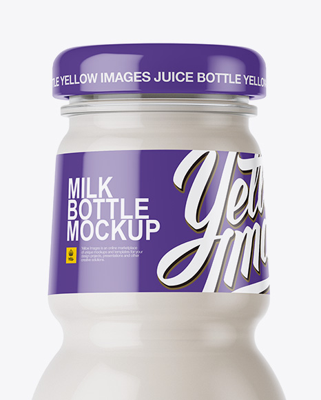 Download Free Milk Bottle Mockup In Bottle Mockups On Yellow Images Object Mockups PSD Mockup Template