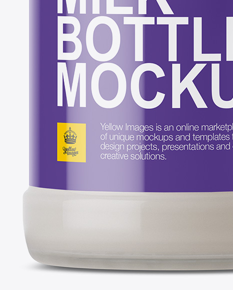 Download Free Milk Bottle Mockup In Bottle Mockups On Yellow Images Object Mockups PSD Mockup Template