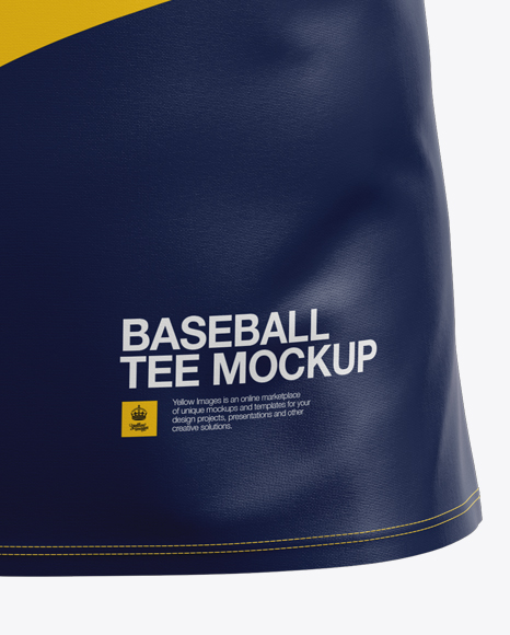 Download Men S Baseball T Shirt Mockup Front View In Apparel Mockups On Yellow Images Object Mockups