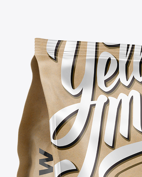 Kraft Bag Mockup   Half Side View PSD #2