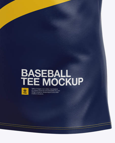 Men S Baseball T Shirt Mockup Halfside View In Apparel Mockups On Yellow Images Object Mockups