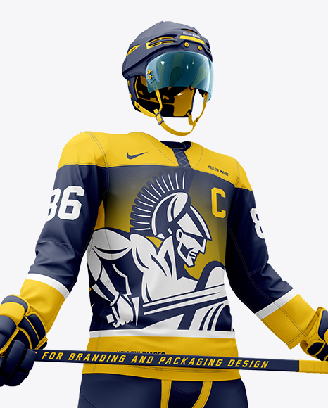 Download View Mens Full Ice Hockey Kit With Stick Mockup Hero Shot ...