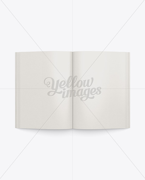 Magazine Mockup   Top View (Closed and Opened) PSD #1