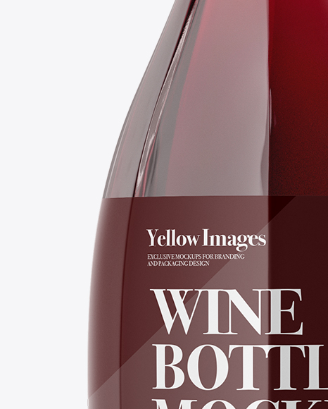 Download Clear Glass Bottle With Red Wine Mockup In Bottle Mockups On Yellow Images Object Mockups Yellowimages Mockups