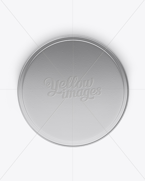 Metallic Cosmetic Jar Mockup - Top View