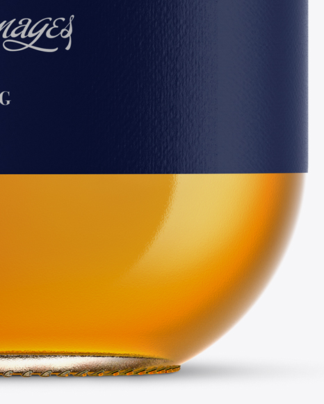 Clear Glass Whiskey Bottle Mockup on Yellow Images Object Mockups