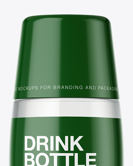 Clear Bottle With Water Mockup PSD #2
